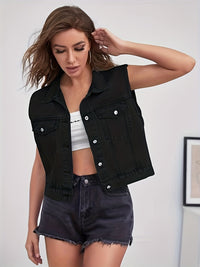 Clara | Women's Casual Sleeveless Denim Jacket