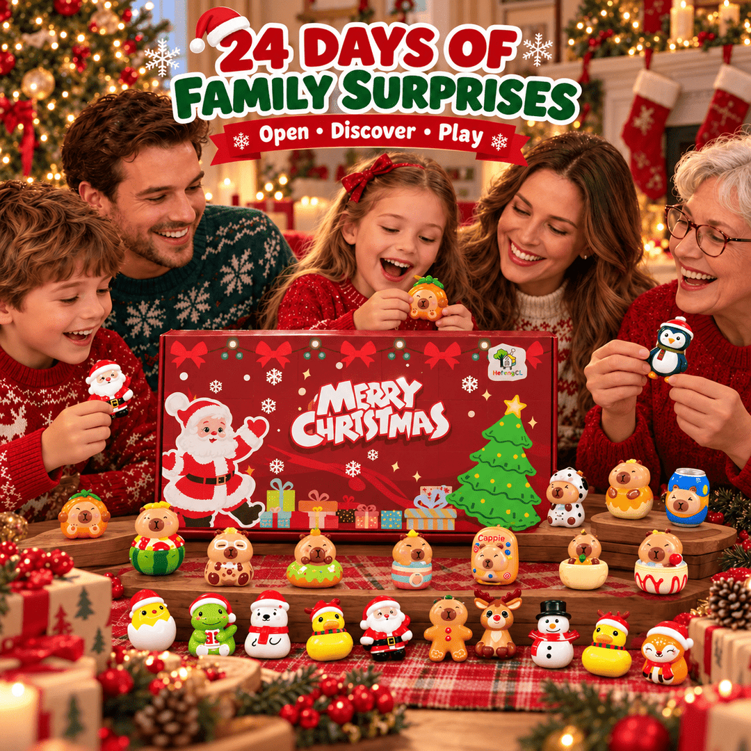 24pcs Christmas Squishy Capybara Advent Calendar