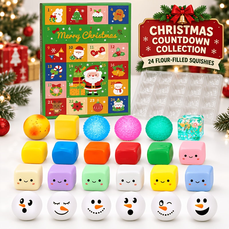 24pcs Christmas Squishy Advent Calendar