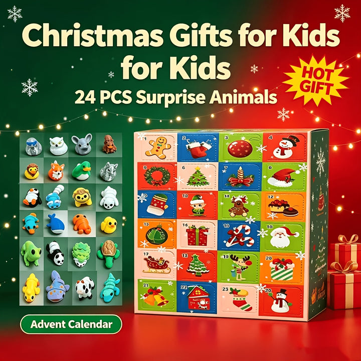 24pcs Party Countdown Squishy Animal Advent Calendar