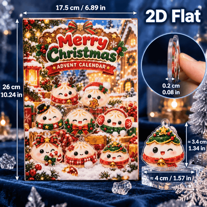 24pcs Christmas Dumpling Acrylic Ornament Advent Calendar