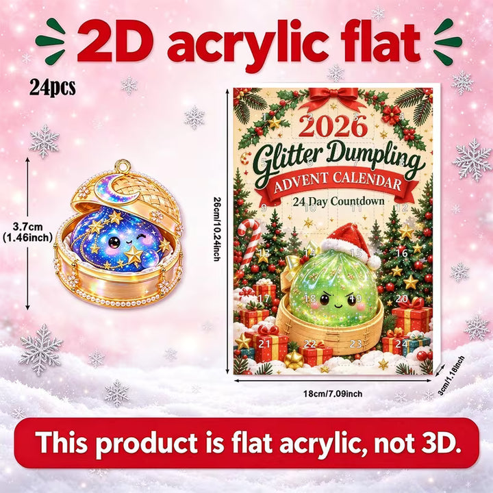 2D Flat 24pcs Glitter Dumpling Advent Calendar