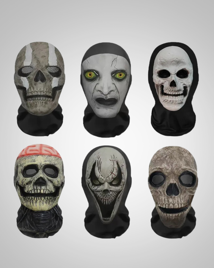 Halloween 3D Ghost Face with Mesh and Elastic Fit