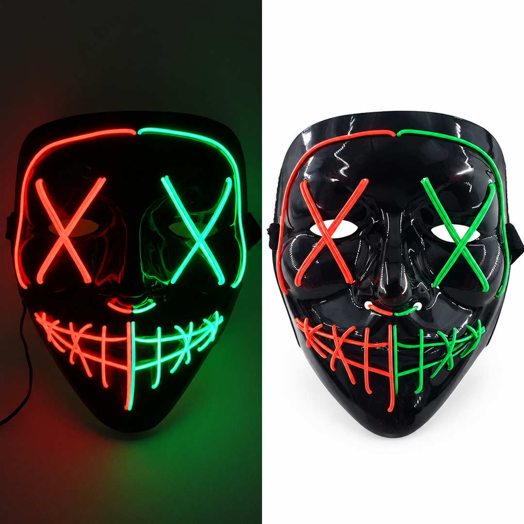 Halloween LED Purge Mask with Neon Glow