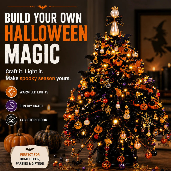 Beaded DIY Christmas Tree Kit with Warm Lights