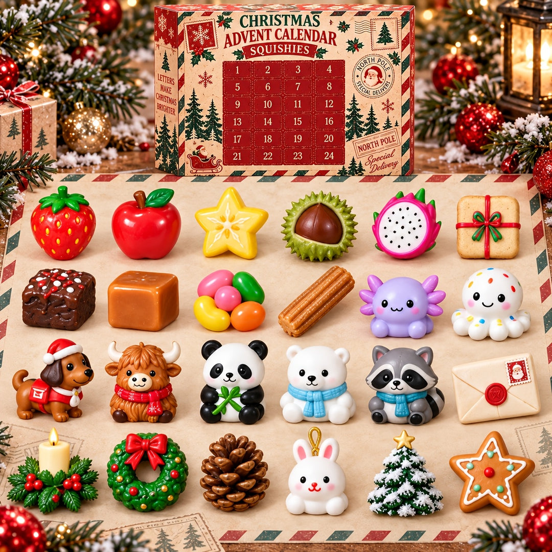 Multi-Item Christmas Squishy Advent Calendar Gifts