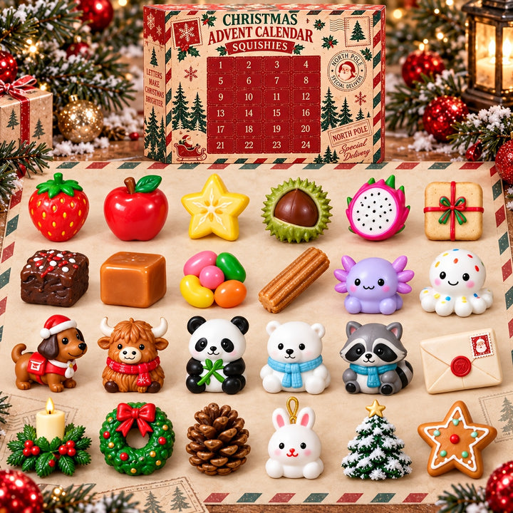 Multi-Item Christmas Squishy Advent Calendar Gifts