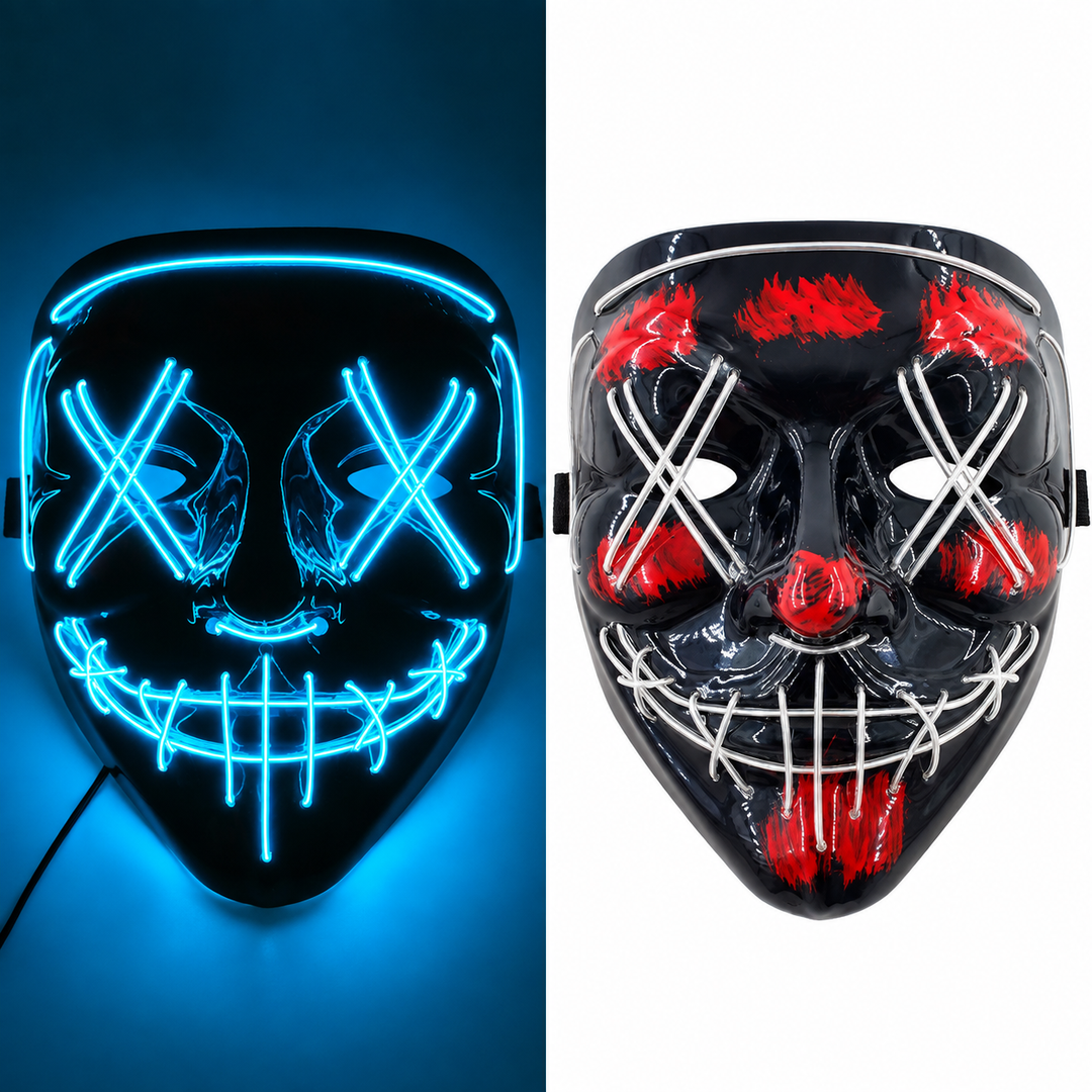 Halloween LED Purge Mask with Neon Glow