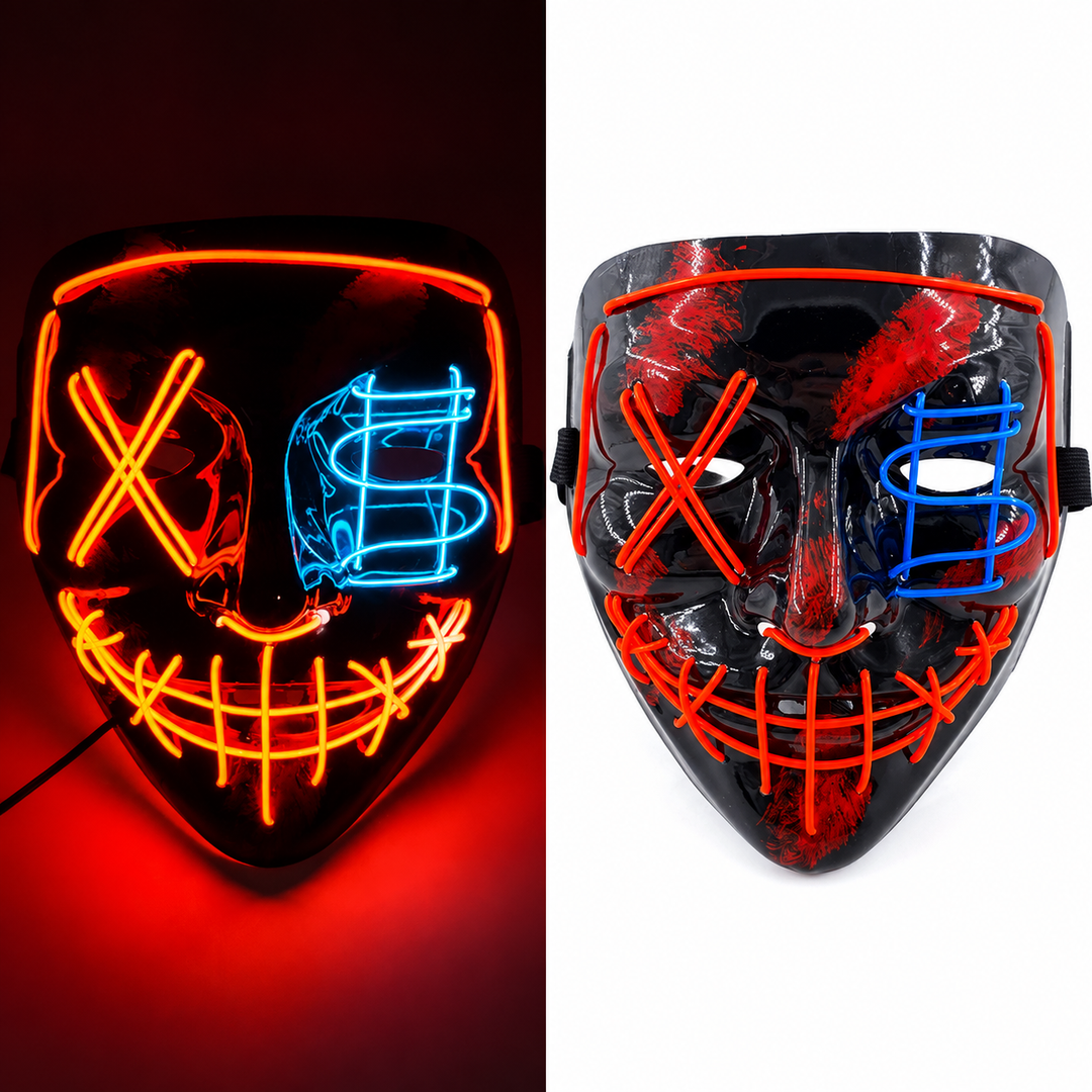Halloween LED Purge Mask with Neon Glow