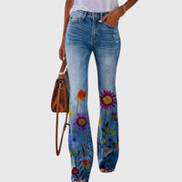 Carmen | Women's Casual Printed Flared Jeans