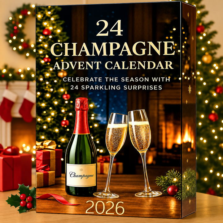 24 Champagne Advent Calendar with Collectible Miniature Bottles