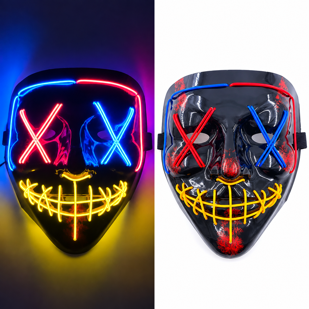 Halloween LED Purge Mask with Neon Glow