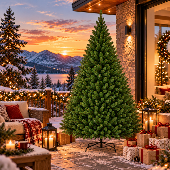 Artificial Christmas Tree Dense Green PVC Branches 120 cm