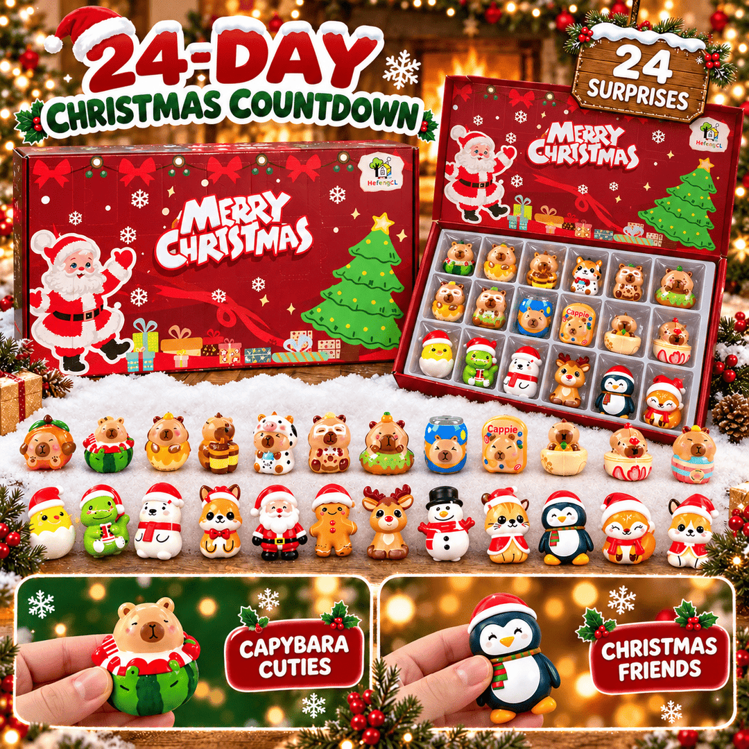 24pcs Christmas Squishy Capybara Advent Calendar