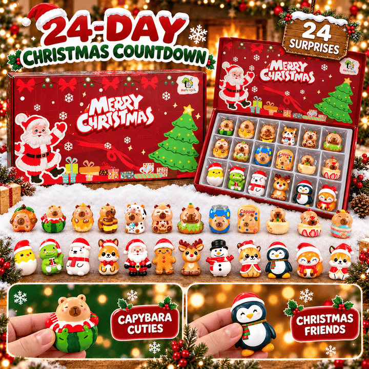 24pcs Christmas Squishy Capybara Advent Calendar