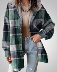 Camilla | Women's Oversized Hooded Plaid Jacket