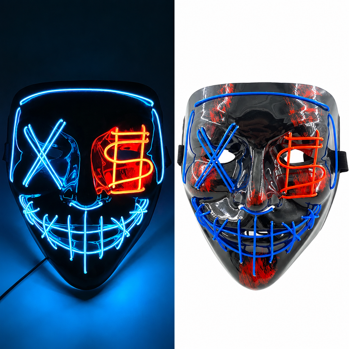 Halloween LED Purge Mask with Neon Glow