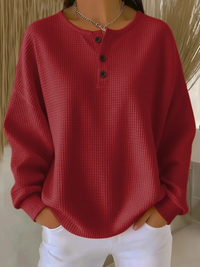 Hayley | Women's Soft Textured Button Sweater