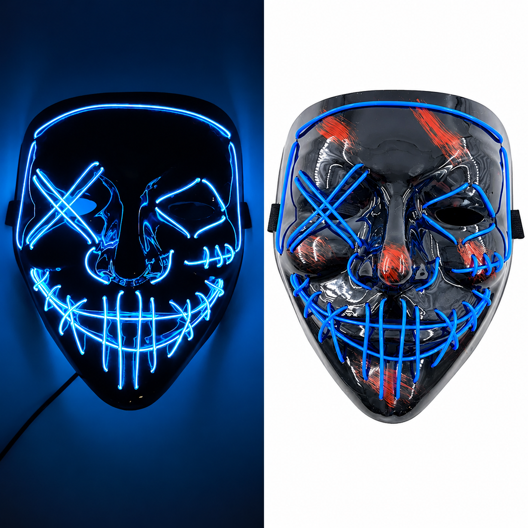 Halloween LED Purge Mask with Neon Glow