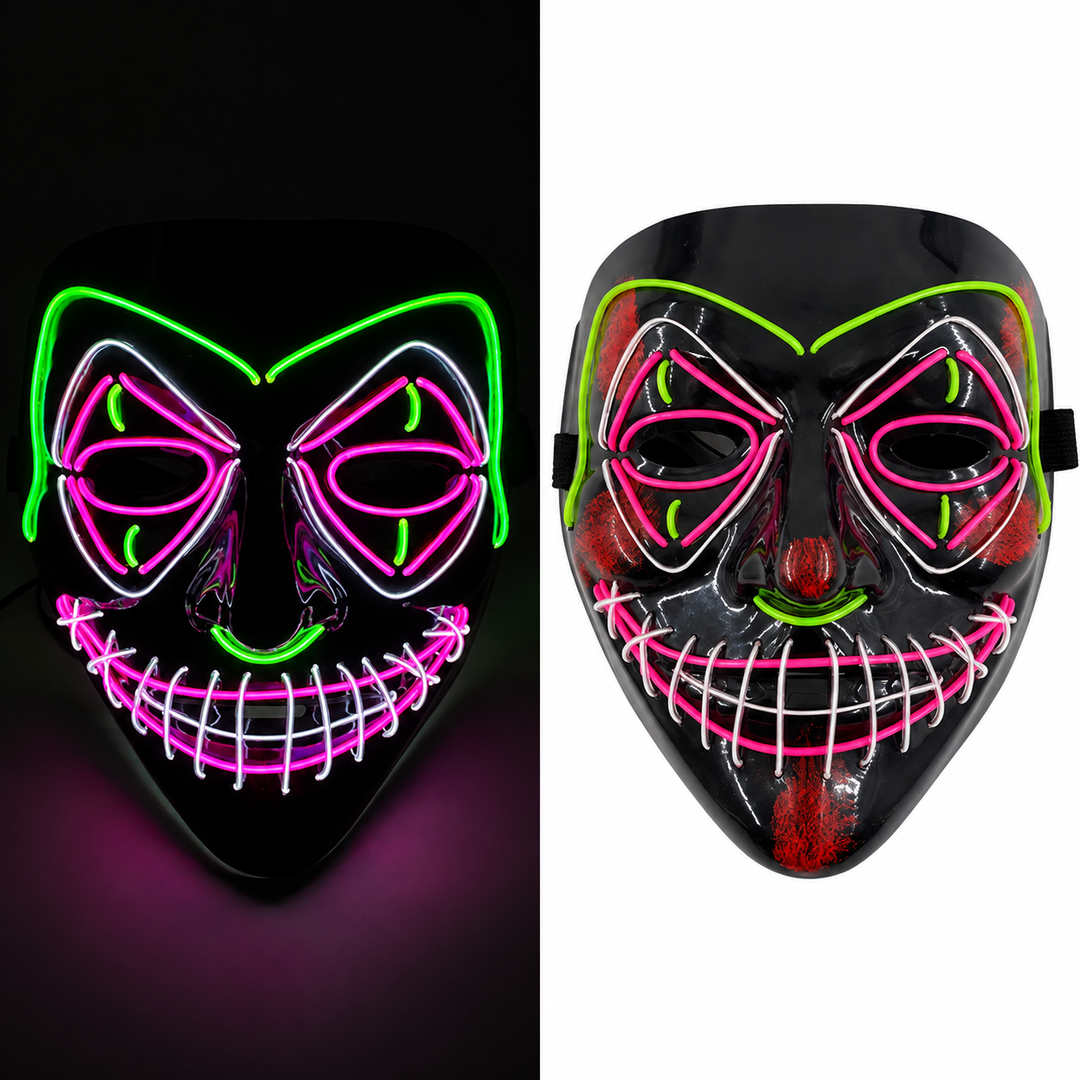 Halloween LED Purge Mask with Neon Glow