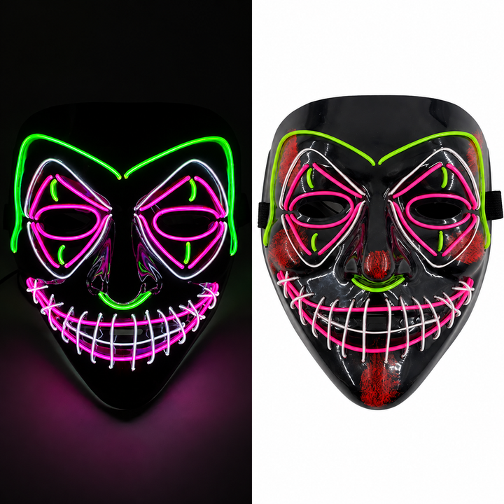 Halloween LED Purge Mask with Neon Glow