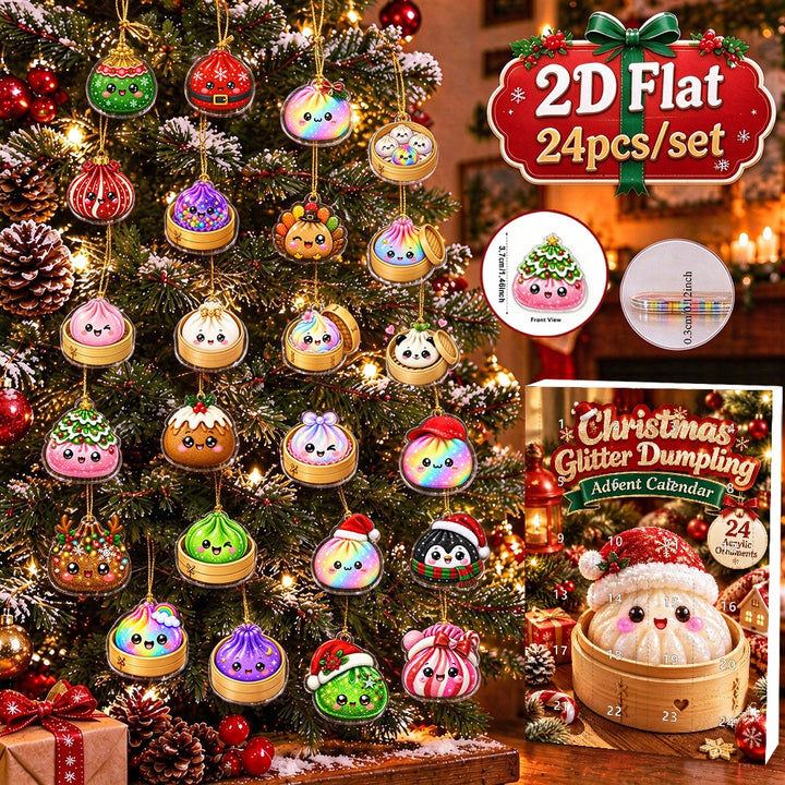 2D Flat, 24pcs Dumpling Ornament Advent Calendar