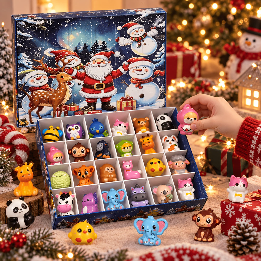 24 Sets Christmas Squishy Animal Advent Calendar