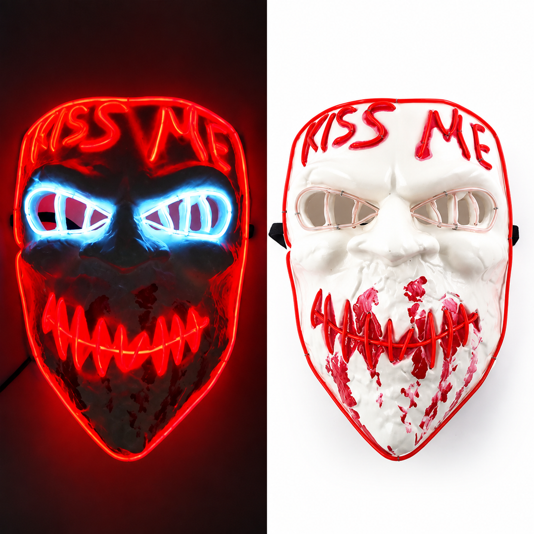 Halloween LED Purge Mask with Neon Glow