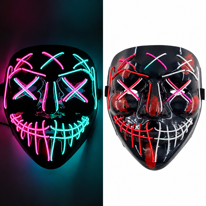 Halloween LED Purge Mask with Neon Glow
