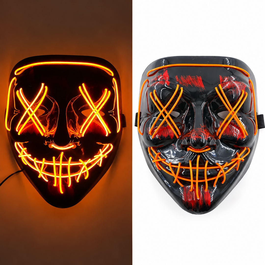 Halloween LED Purge Mask with Neon Glow