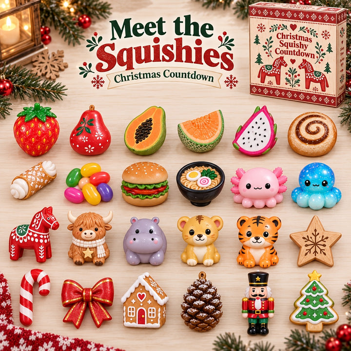 24pcs Christmas Squishy Countdown Advent Calendar