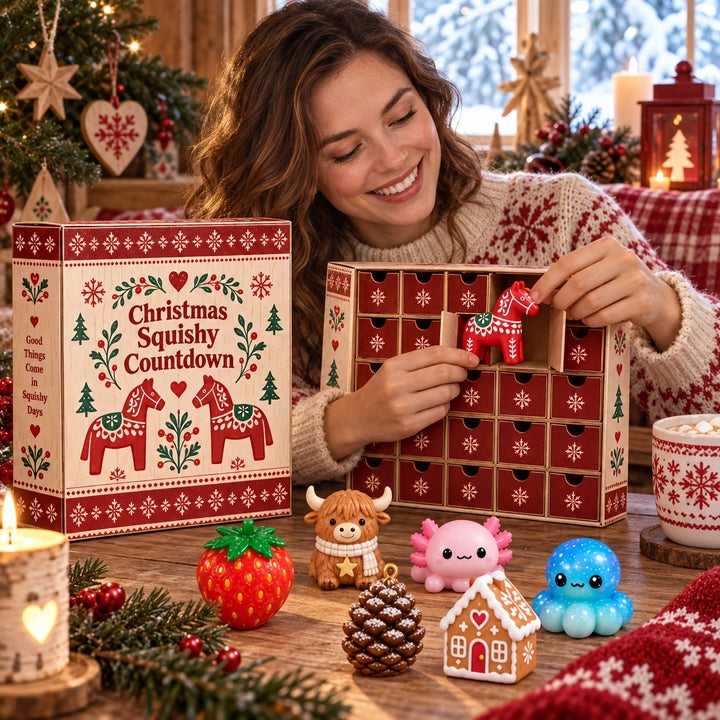 24pcs Christmas Squishy Countdown Advent Calendar