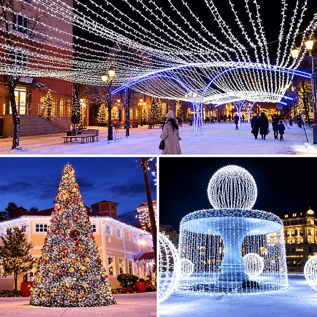 Christmas String Lights Multicolor LED Warm White