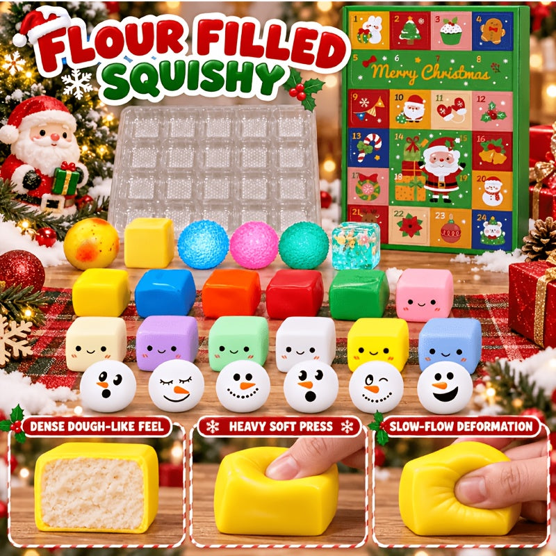 24pcs Christmas Squishy Advent Calendar