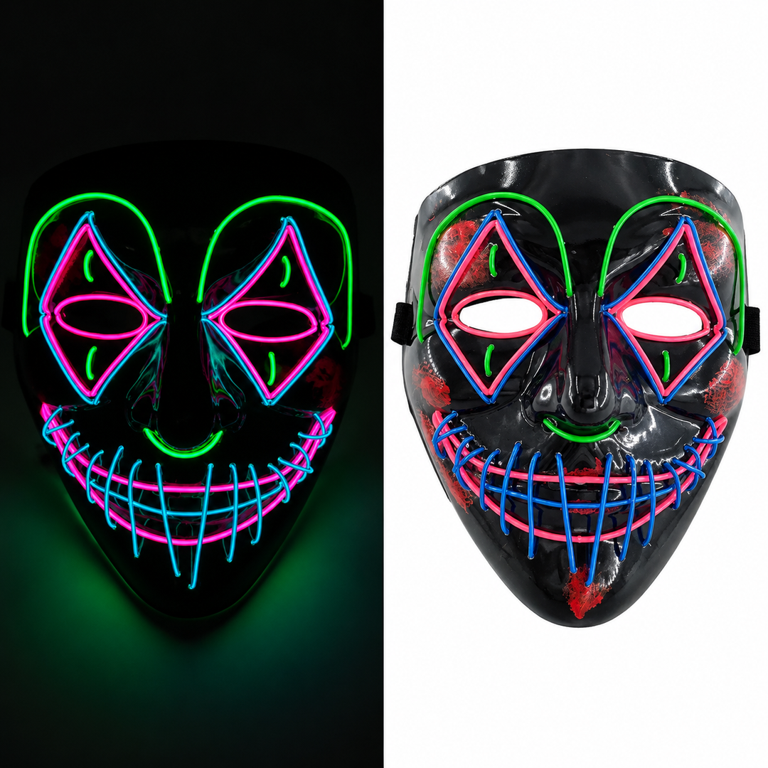 Halloween LED Purge Mask with Neon Glow