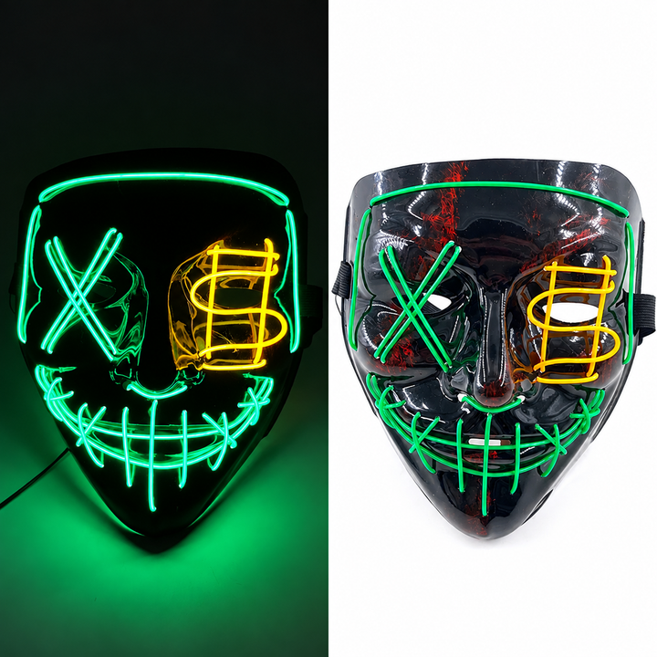 Halloween LED Purge Mask with Neon Glow