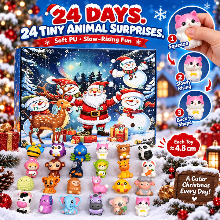 24 Sets Christmas Squishy Animal Advent Calendar