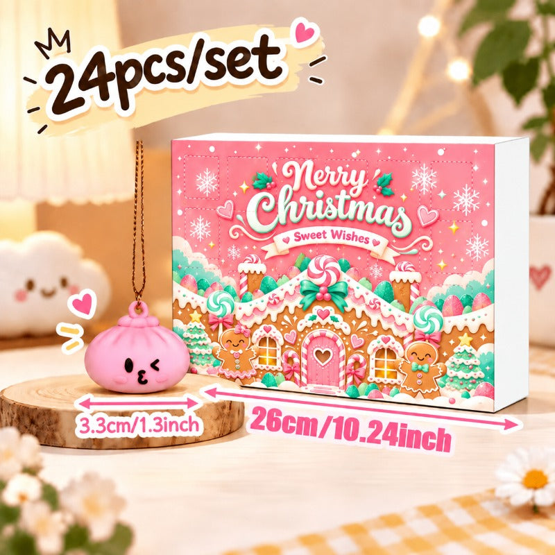 Random 24pcs Squishy Dumpling Advent Calendar