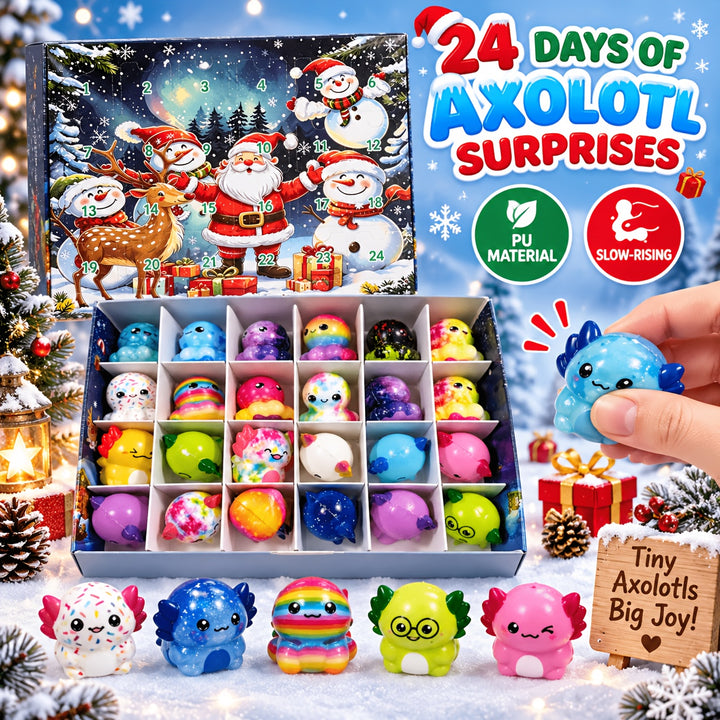 24pcs Christmas Axolotl Squishy Dumpling Advent Calendar
