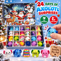 24pcs Christmas Axolotl Squishy Dumpling Advent Calendar
