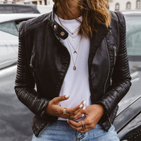 Eva | Women's Classic Leather Biker Jacket