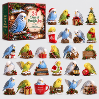 Budgie Advent Calendar 24 Collectible Bird Figurines