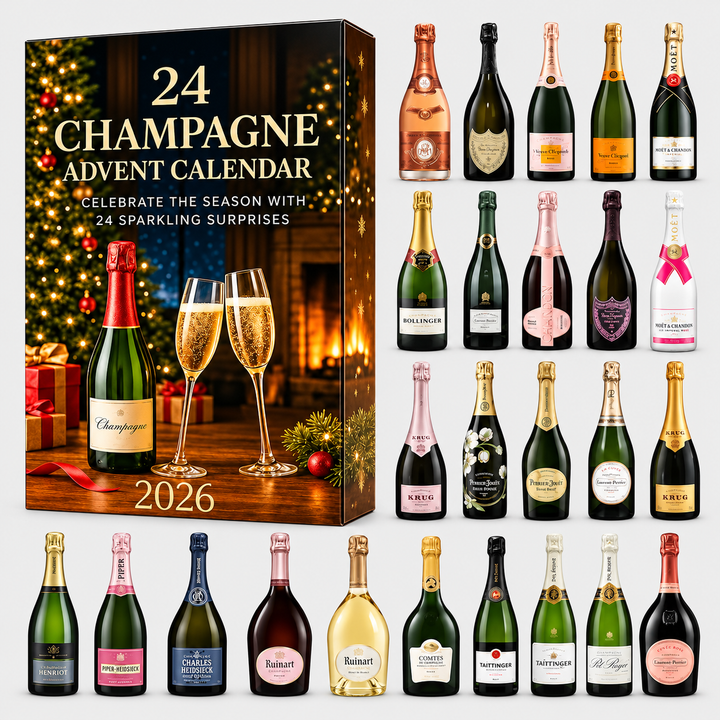24 Champagne Advent Calendar with Collectible Miniature Bottles