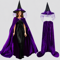 Lindsay | Women's Purple Long Halloween Costume Witch Dress