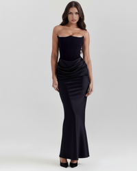 Anjali | Women's Evening Satin Corset Dress