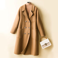 Elodie | Women's Double Breasted Wool Camel Trench Coat