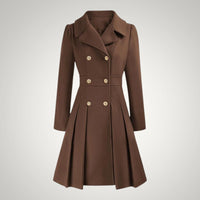 Genevieve | Women's Tailored Pleated Trench Coat