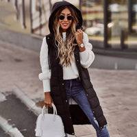 Portia | Women's Sleeveless Hooded Long Down Jacket