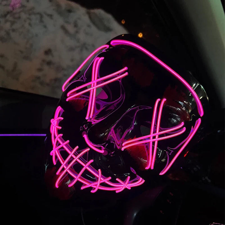 Halloween LED Purge Mask with Neon Glow
