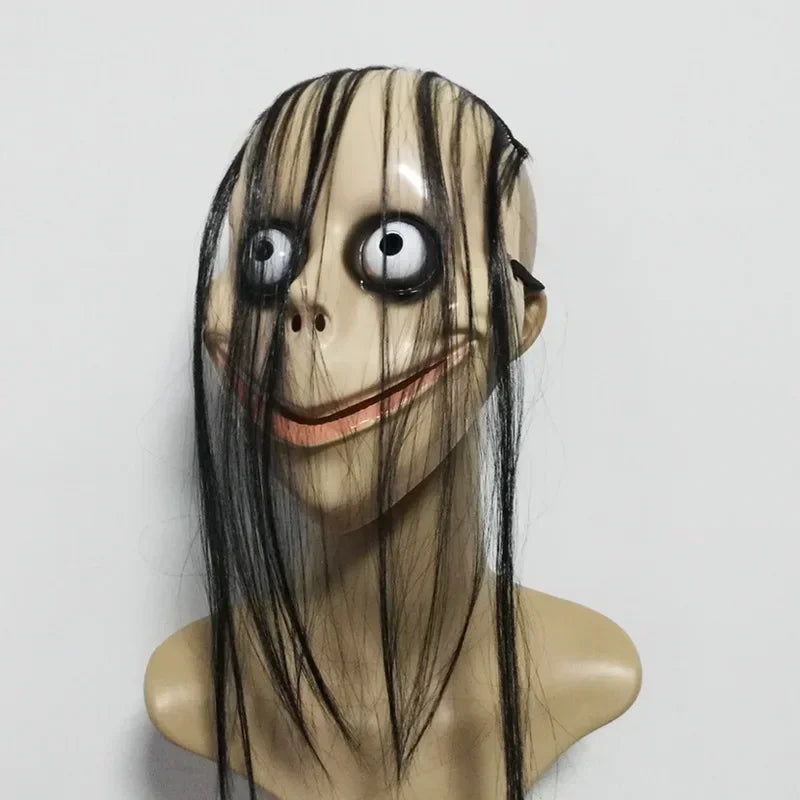 Halloween Ghost Mask with Long Hair